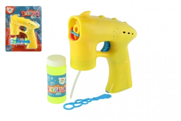 Pistola per bolle di sapone gialla