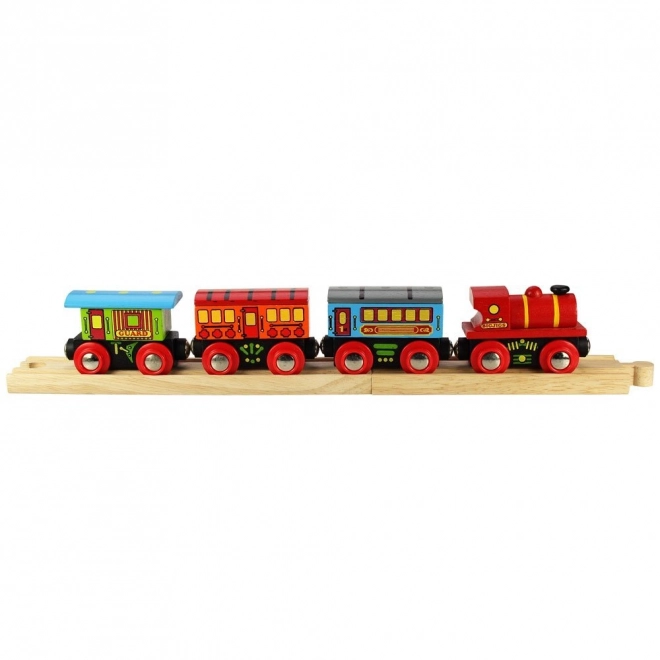 Treno passeggeri Bigjigs Rail con binari