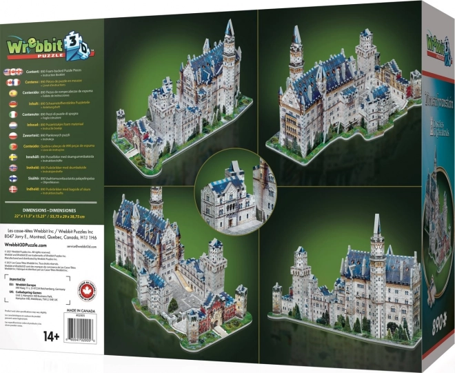 Puzzle 3D Neuschwanstein Castello