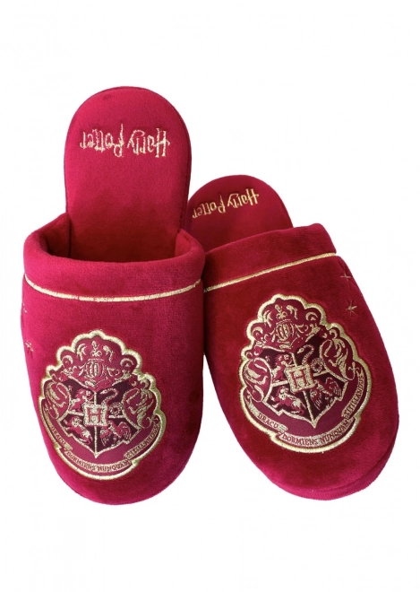 Pantofole Harry Potter rosse con stemma Hogwarts