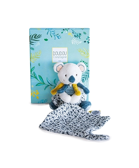 Set regalo con koala di peluche Yoca e doudou