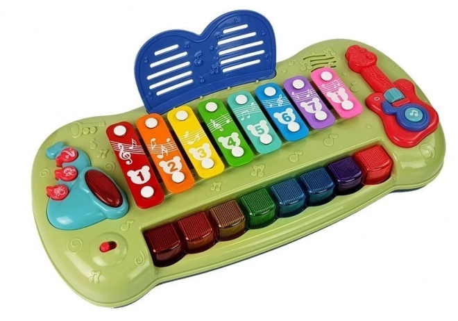 Pianola con xilofono per neonati con tasti luminosi