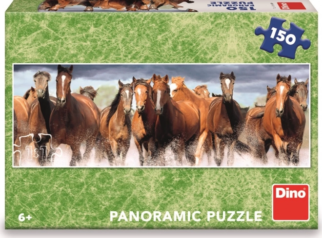 Puzzle panoramico cavalli nell'acqua 150 pezzi