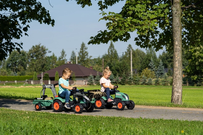 Trattore Pedalabile con Escavatore e Rimorchio per Bambini 2-5 Anni