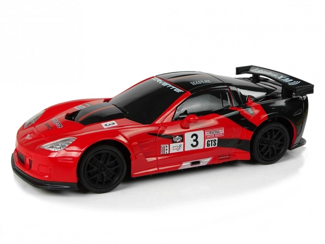 Auto sportivo radiocomandato Corvette C6.R rosso con luci