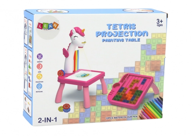 Proiettore da Tavolo Tetris Unicorno Blu