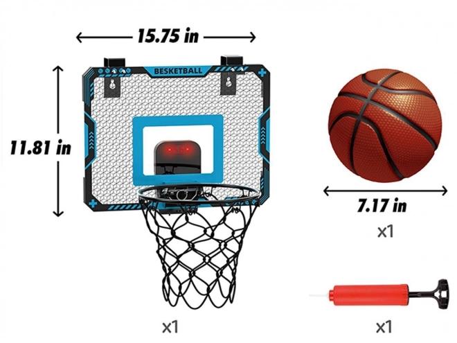 Tabellone da basket con palla e pompa