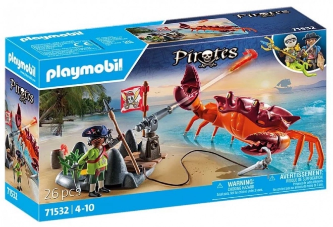 Set con figure Pirates lotta con granchio gigante