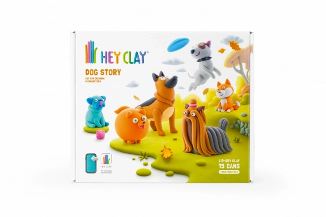 Hey Clay: Storia dei cani - set di argilla modellante