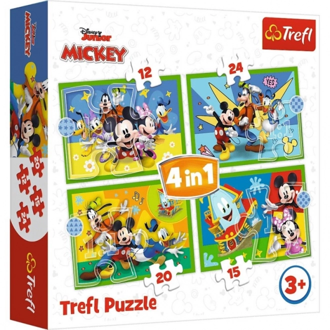 Puzzle della Clubhouse di Mickey Mouse 4 in 1