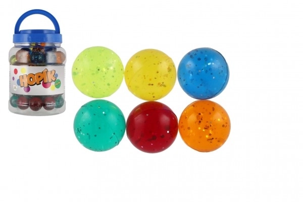 Palline rimbalzanti colorate con glitter