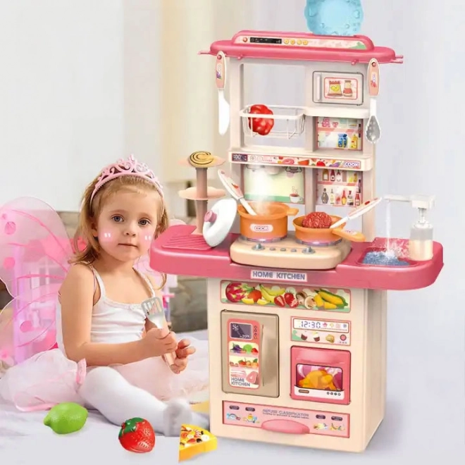 Cucina giocattolo per bambini con suoni e luci LED