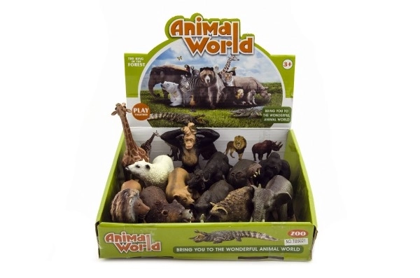 Animali Safari ZOO in plastica 10cm assortiti 12 pezzi