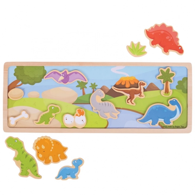 Puzzle magnetico dinosauri Bigjigs Toys