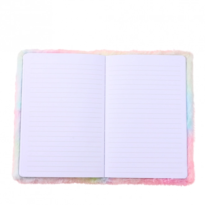 Notebook peluche con unicorno colorato A5