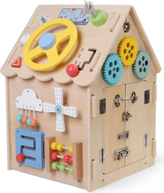 2Kids Toys casetta attiva in legno naturale