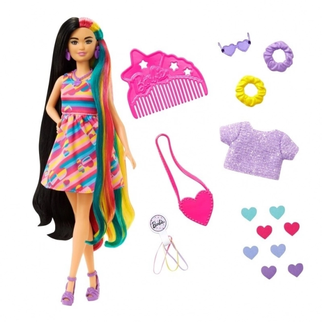 Bambola Barbie Totally Hair capelli colorati e accessori