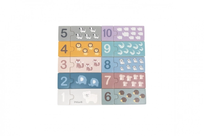 Puzzle in legno numerici Montessori
