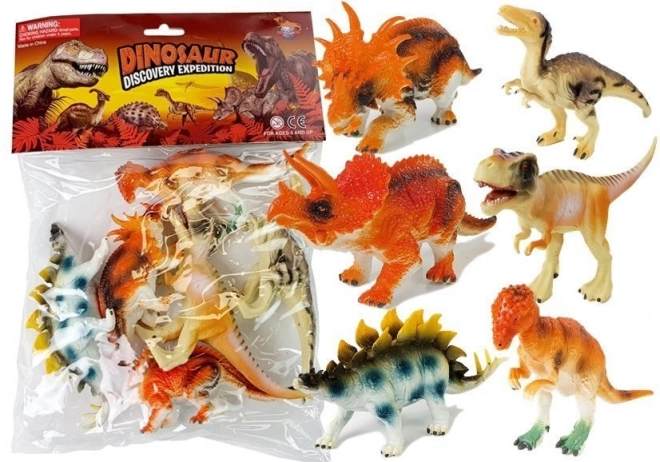 Set figurine dinosauri 10 cm, 6 pezzi