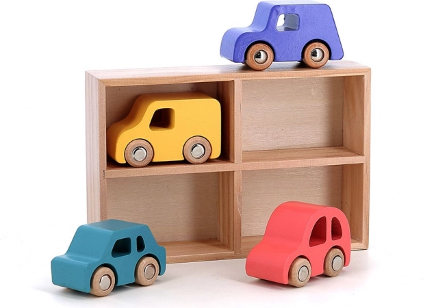 Set di 4 Macchine in Legno City di Vilacity