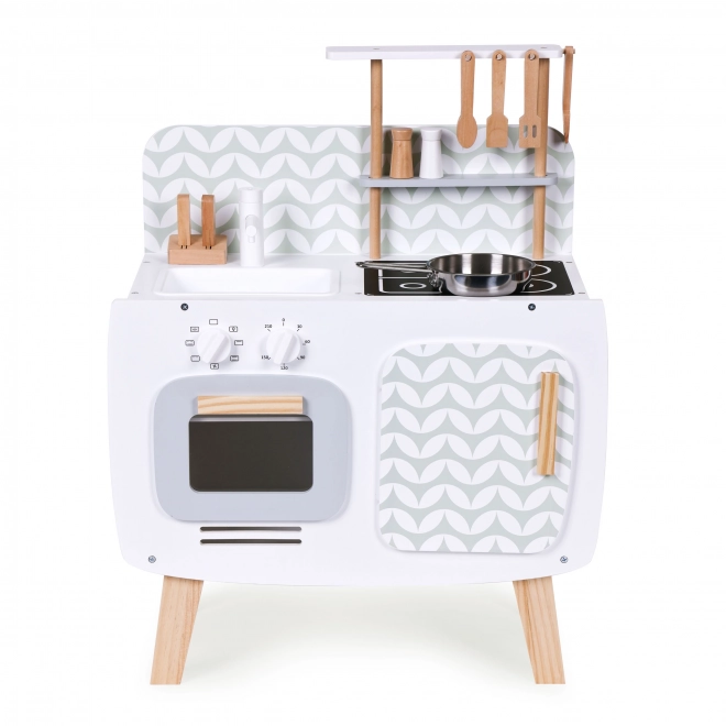 Cucina in legno per bambini stile retrò con accessori ECOTOYS