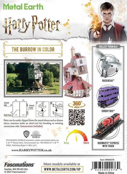 Puzzle 3D Metal Earth Harry Potter: La Tana