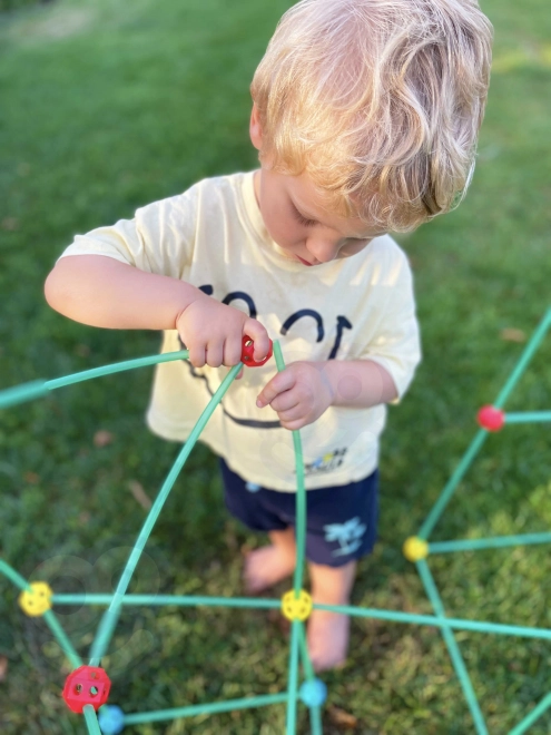 WOOPIE Grandi mattoncini da costruzione set tenda Cannucce Tubetti 128 pezzi