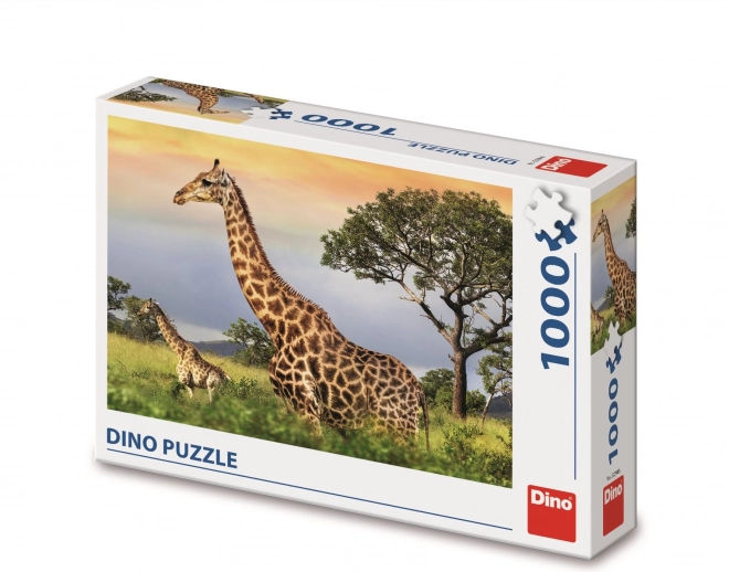 Puzzle famiglia di giraffe 1000 pezzi