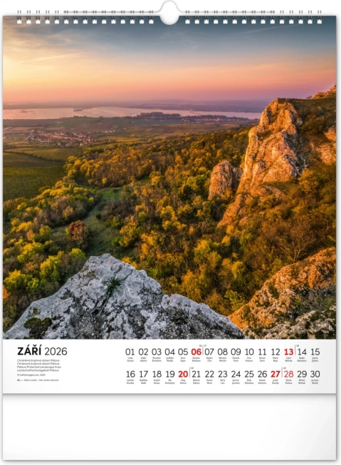 Calendario da parete Passeggiate nel paesaggio moravo 2026