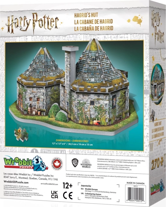 Puzzle 3D Harry Potter: La Capanna di Hagrid di Wrebbit