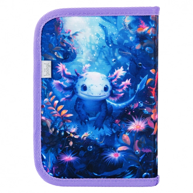 Astuccio scolastico a un piano Axolotl