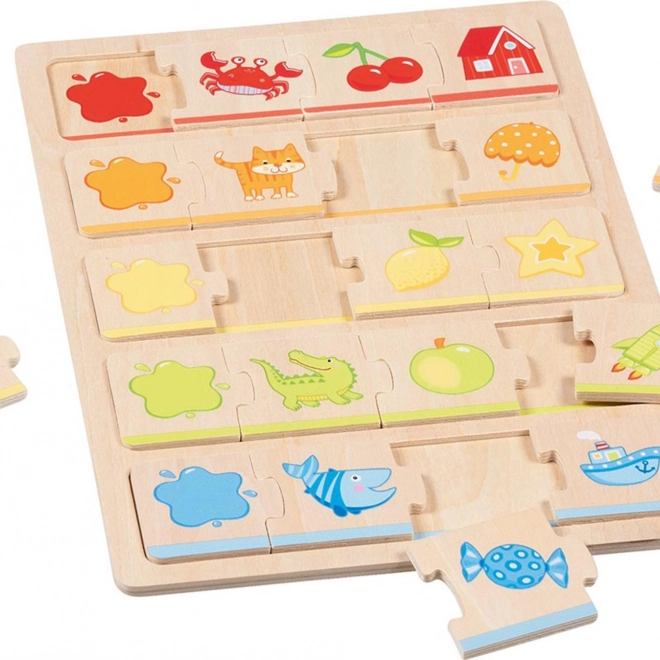 Puzzle in legno Goki Colori