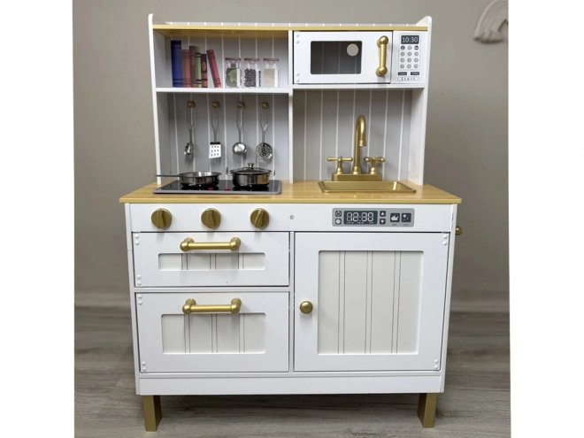 Cucina in Legno Bianca con Accessori per Bambini