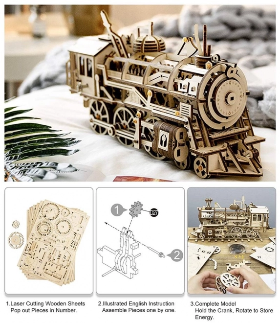 Puzzle 3D in Legno Locomotiva ROBOTIME Rokr 350 Pezzi