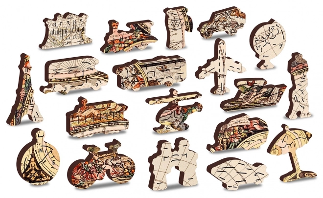 Puzzle in legno Mappa dell'Antico Mondo 2 in 1