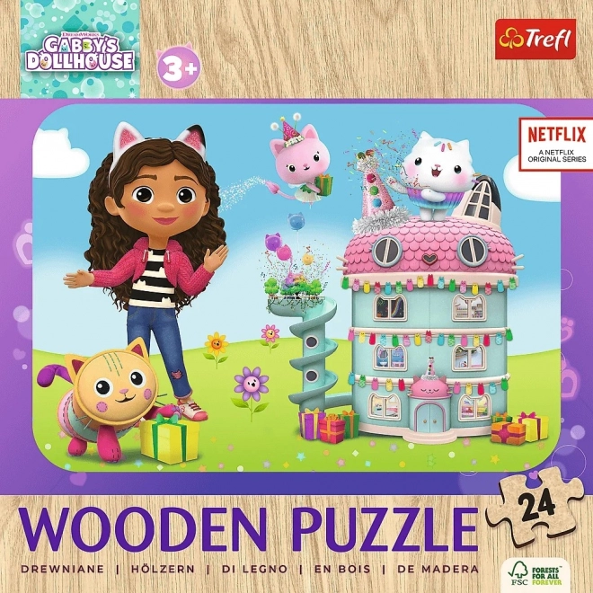 Puzzle di legno Felice Gabby e amici