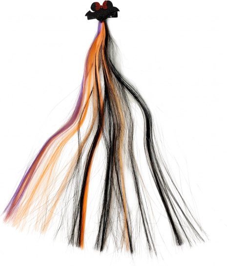 Ciocca di capelli arcobaleno con fermaglio di Halloween