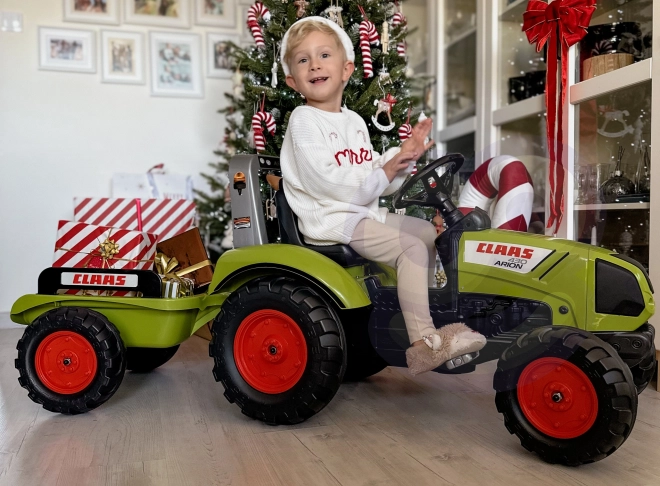 Trattore a pedali FALK Claas Arion 430 con rimorchio