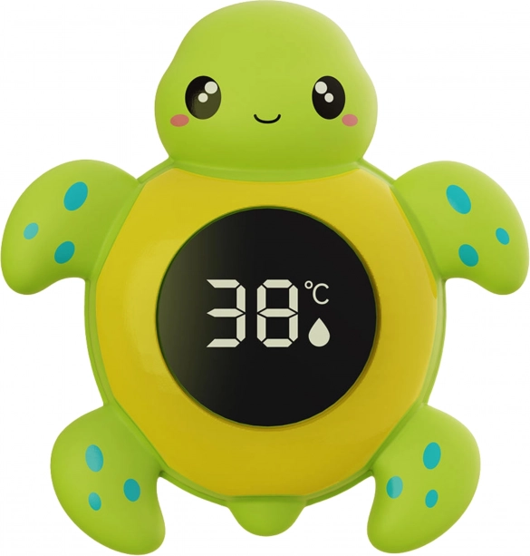 Termometro da bagno per bambini a forma di tartaruga 2 in 1 per la misurazione della temperatura dell'acqua e della stanza