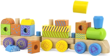 trenino in legno impilabile per bambini 18m+