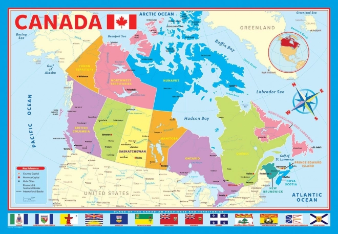 Puzzle mappa del Canada 200 pezzi