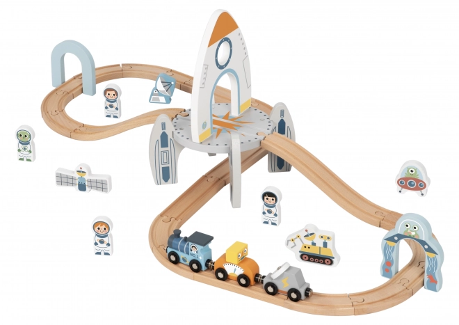 Trenino Spaziale in Legno di Tooky Toy