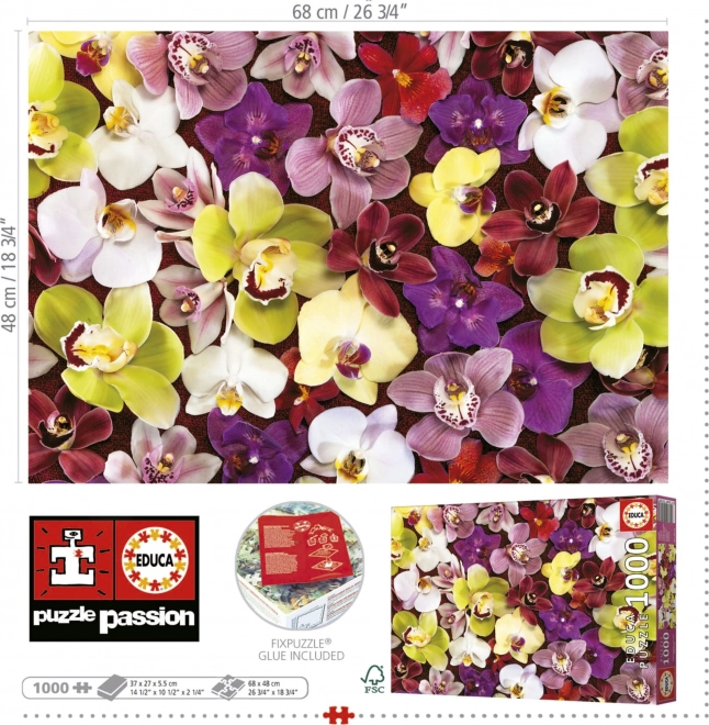 Puzzle collage di orchidee 1000 pezzi