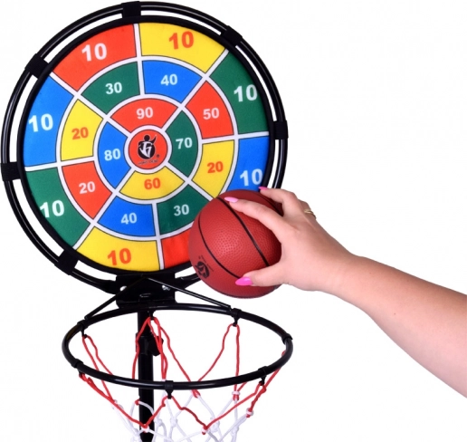 Set sportivo divertente 3 in 1: Canestro da basket e accessori