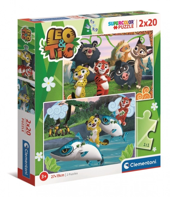 Puzzle Clementoni Leo e Tig 2x20 pezzi