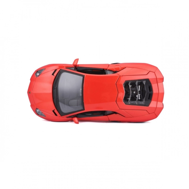 Lamborghini Aventador Coupé in metallo arancione-rosso scala 1:24