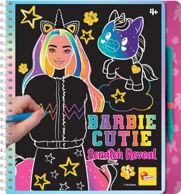 Barbie libro da disegnare Scratch Cutie Fantasy