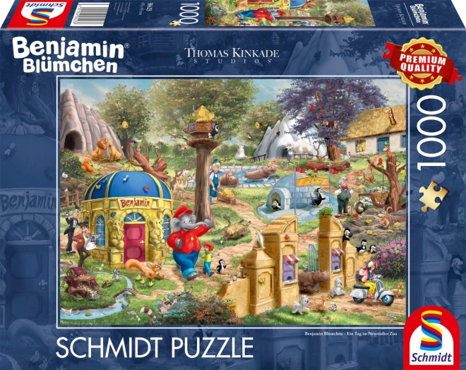 Puzzle giorno allo zoo di Neustadt 1000 pezzi - SCHMIDT