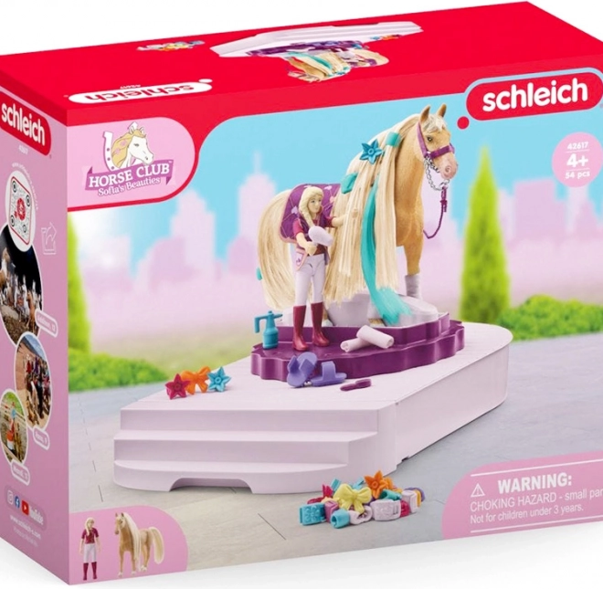 Stazione girevole per la cura dei cavalli Schleich Horse Club Sofia's Beauties
