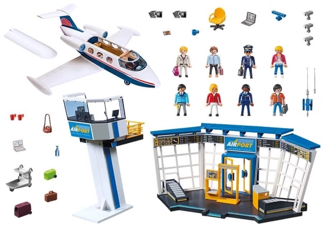 set di figurine City Action aeroporto con aereo